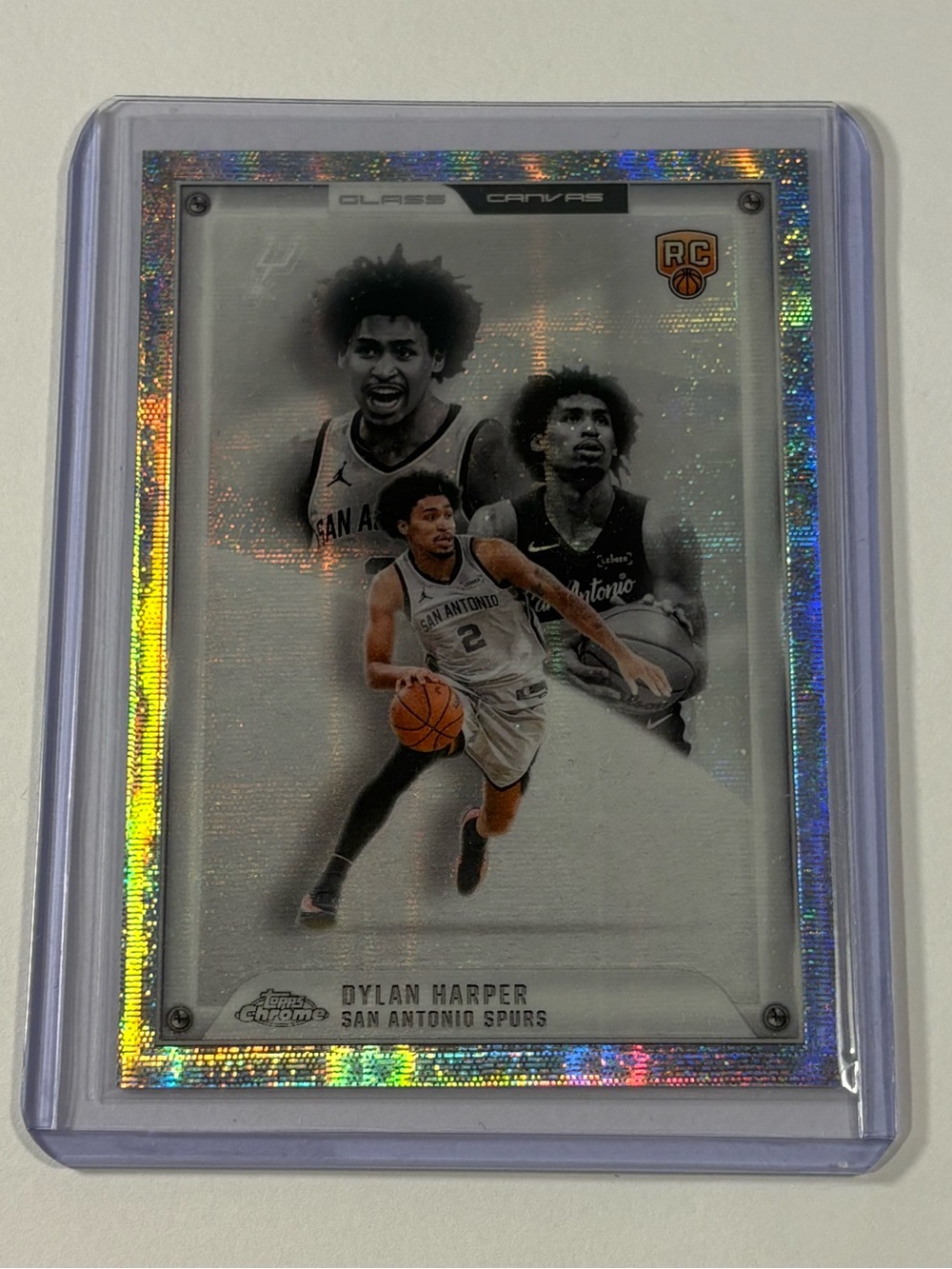 🏀 2025-26 TOPPS CHROME NBA UPDATE DYLAN HARPER RC SSP SPURS GLASS CANVAS #GC-25